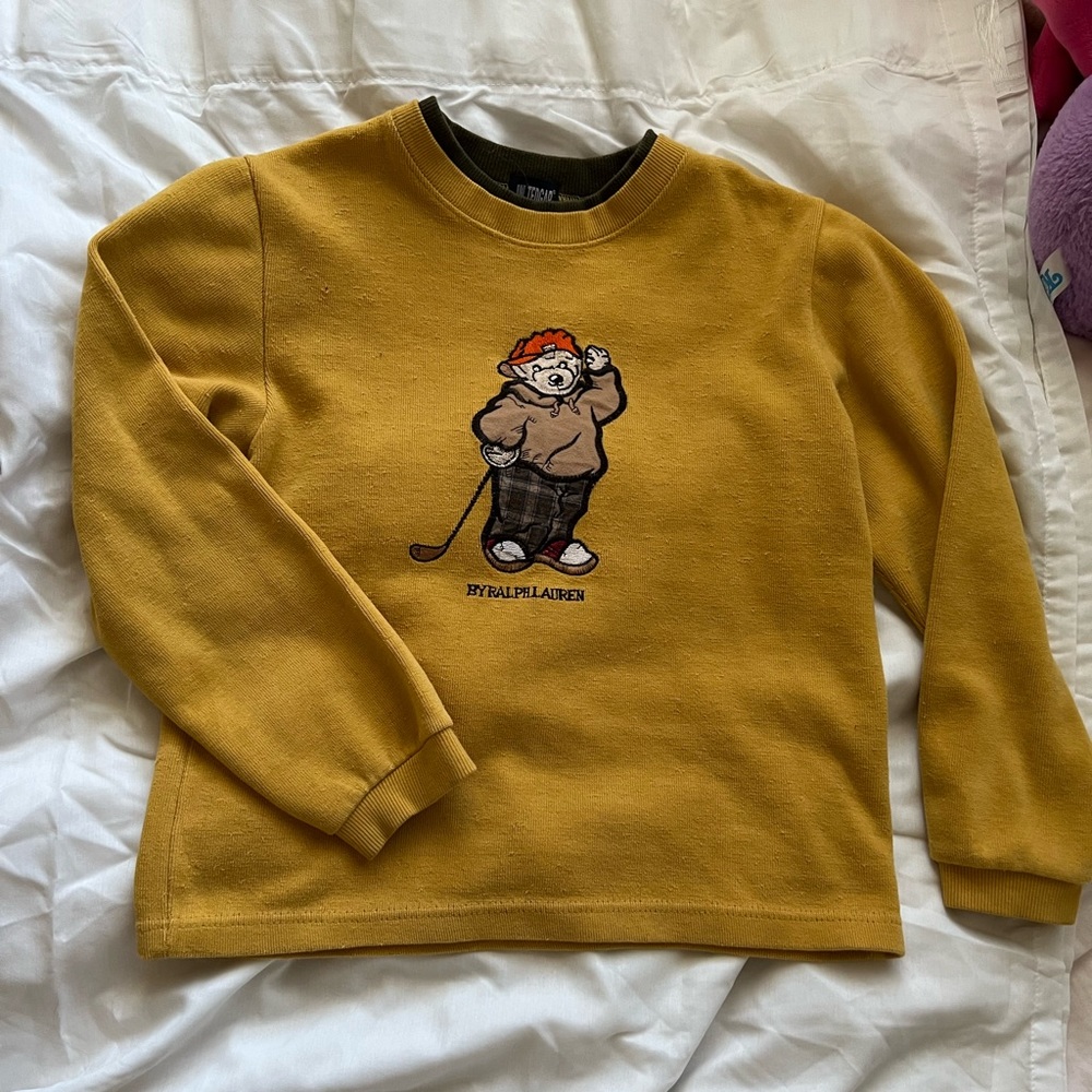 Yellow teddy bear sweater